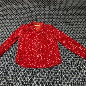 Shein polka dot long sleeve dress shirt